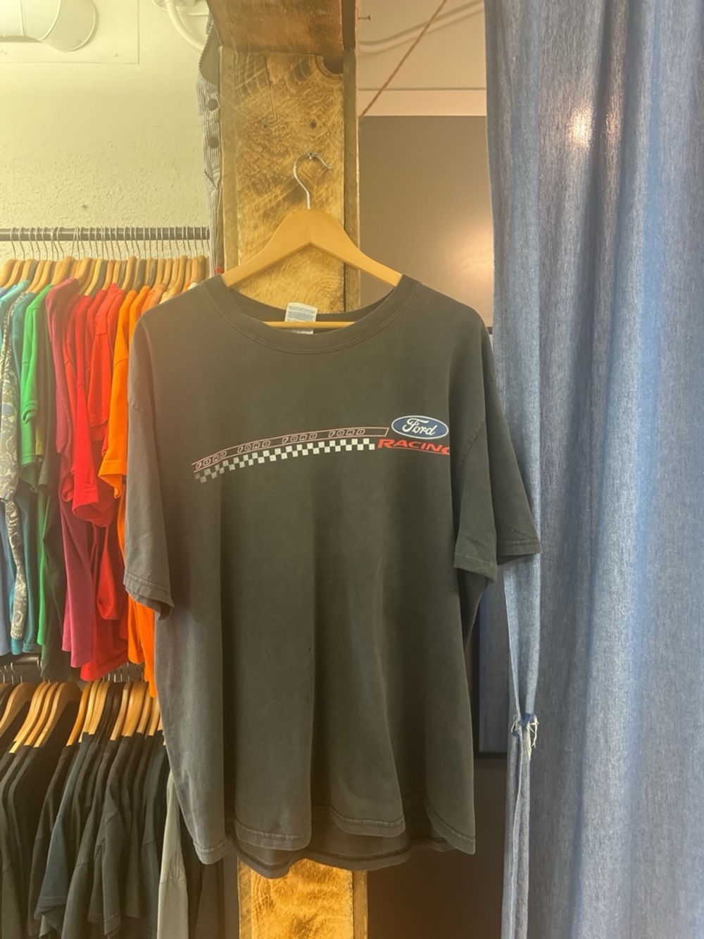 Vintage Ford Racing Black Graphic T-shirt